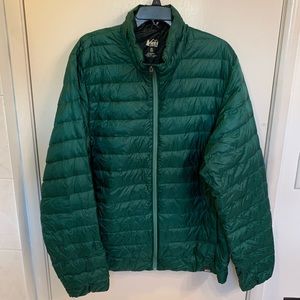 SOLD. REI Green Down Packable jacket